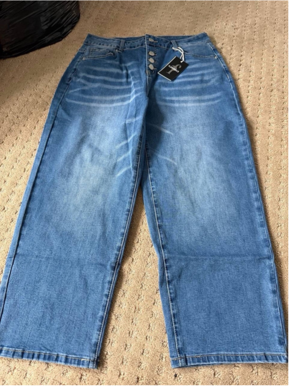 Flamingals Straight Leg Navy Blue Jeans XL